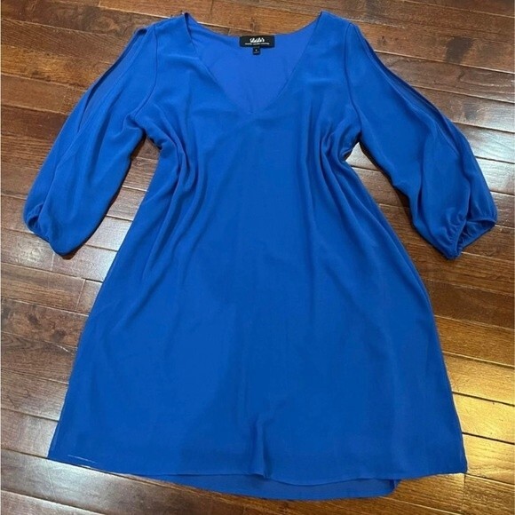 Lulus Royal blue split sleeve shift dress size small - Picture 5 of 10
